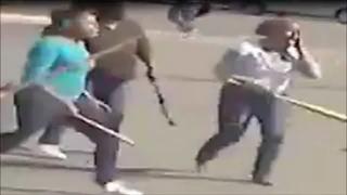 Girl with Baseball Bats Brawl in streets