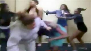 Ghetto Cat Fight Brawl At College