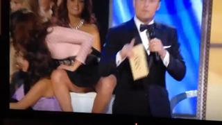 Miss Nebraska Accidently Flashes Upskirt