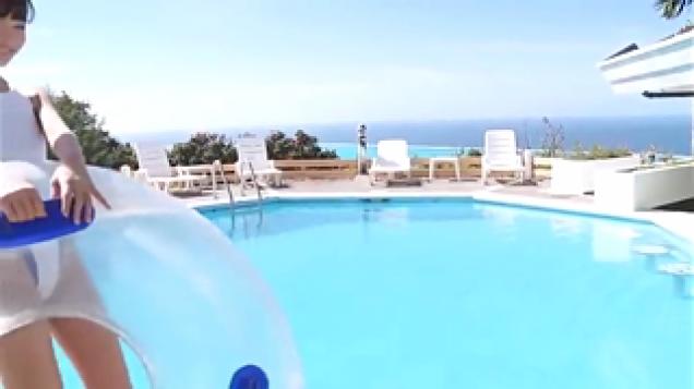 Karen Kobayashi Goes For A Swim