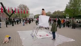 Girl Makes Art By Shooting Eggs From Her Vagina