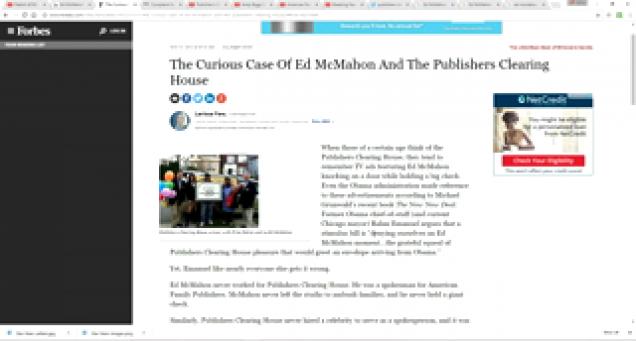ed mcmahon publishers clearing house