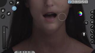 Watch video as singer Photoshops herself in real time