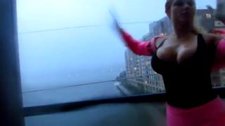 COCOS WET T-SHIRT GAVE THE BEST HURRICANE REPORT EVER