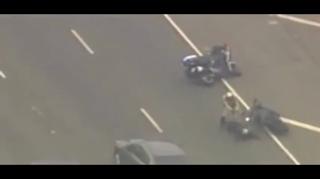 Police chase Motorcycle across Los Angeles CAUGHT ON TAPE
