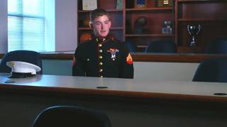MARINE COMES HOME Surprises Brother after Two Years Apart MEYERS AND BAILEY LEONARD