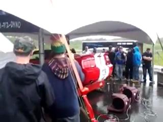 Shelby Mustang Destroys Dyno Machine 2!! rear view