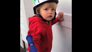 Kid Poops His Pants While Riding Scooter