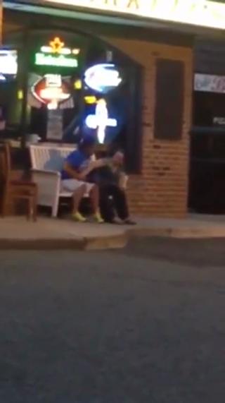 Just A Woman Giving Some Dude A Hand Job Outside A Liquor Store