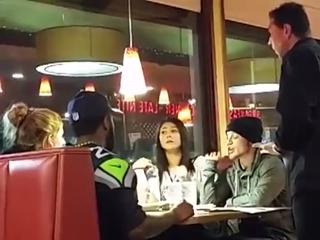 Drunk White Chick Says Im black at Dennys