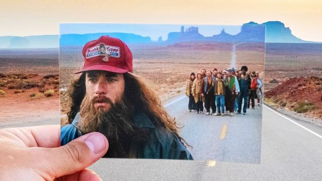 These guys recreated scenes from Forrest Gump’s run across America ...