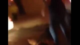 Off duty cop punches a man