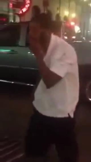 FIGHT - White vs Black (huge KO on Bourbon Street)