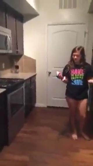 Drunk Girls Accidently Set Their Kitchen On Fire With a Creme Brulee Torch