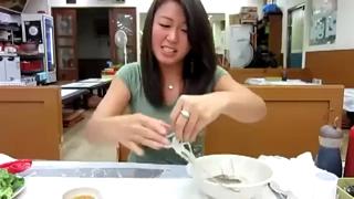 Korean Girl Swallowing