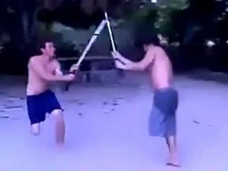 WTF Two Guys Both Legless Fight