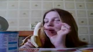 How Does A Blonde Russian Lady Eats A Banana?