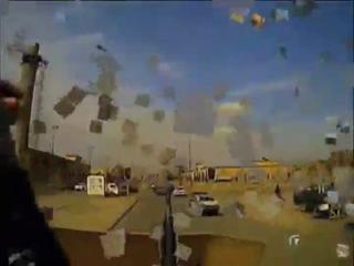 Blackwater Mercs Gunning Down Cars From Turret