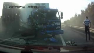 Man Falls Out Of A Truck Window And Lands On His Feet !