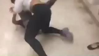 2 Girls Fighting In Bathroom
