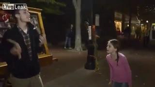 Little Girl Owns Christian Street Preacher
