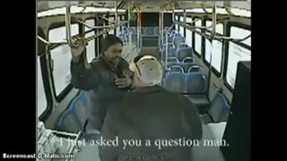 Bus Driver Beats Man Senseless For No Reason.