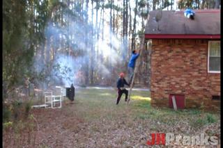 Falling off the roof hanging christmas lights prank  Video  eBaum's World