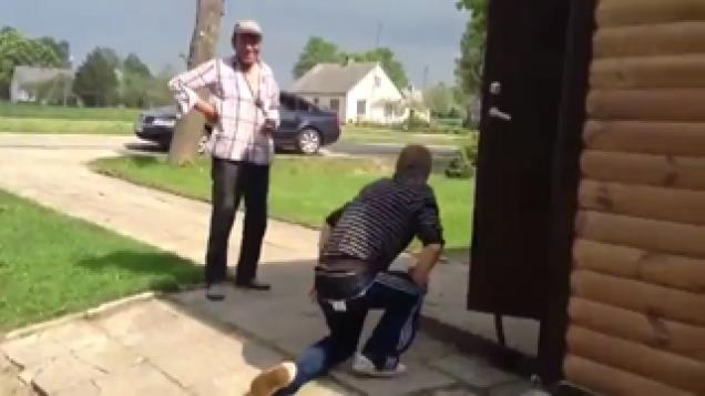 Super Drunk Dude Attempts To Fight His Father