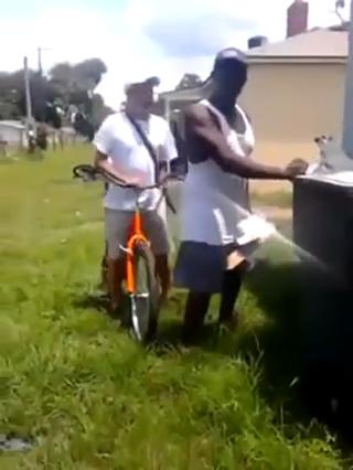 White dude gets owned for being racist