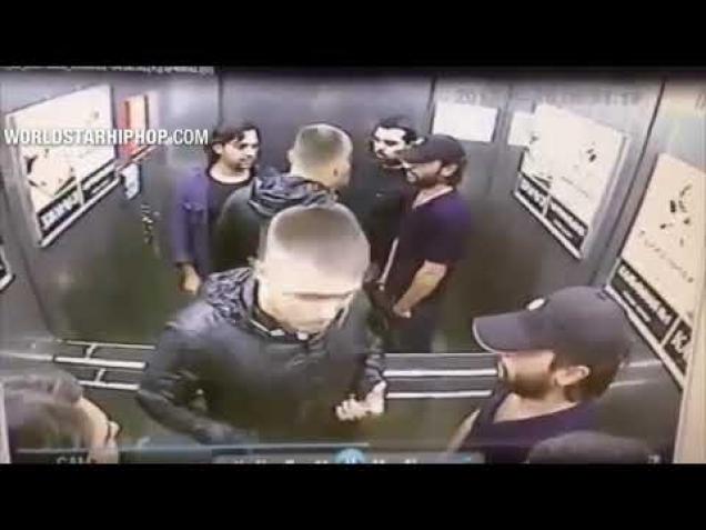 Dude Beats Up 3 Guys in an Elevator