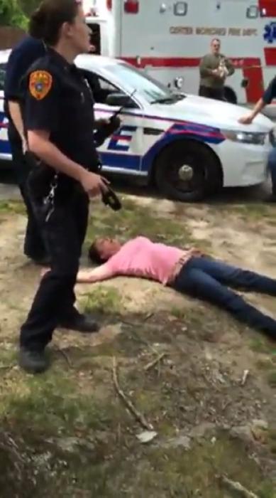 Cop Gets Slammed During A Very Heated Argument With Dad