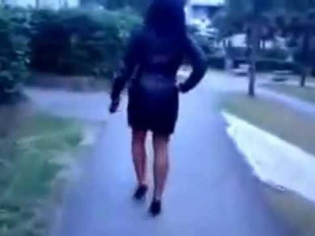Drunk Girl Stumbling Home From a Hard Nightout - Video 