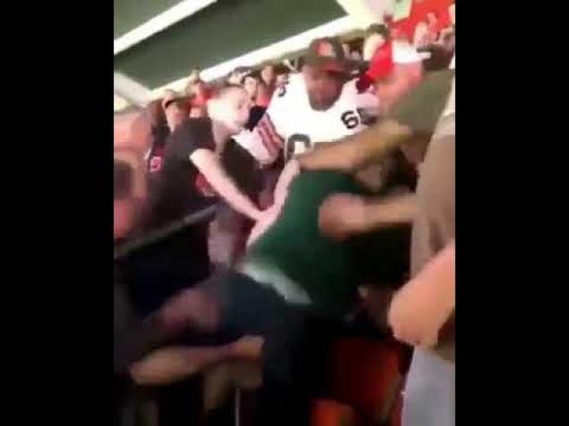 Man Stops a Fight By Grabbing one of the Fighter's Balls
