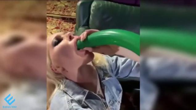 Girl swallows 4 Foot Balloon