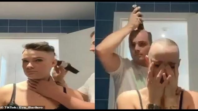 Tearjerking Moment Boyfriend Shaves His Girlfriends Head As She Copes