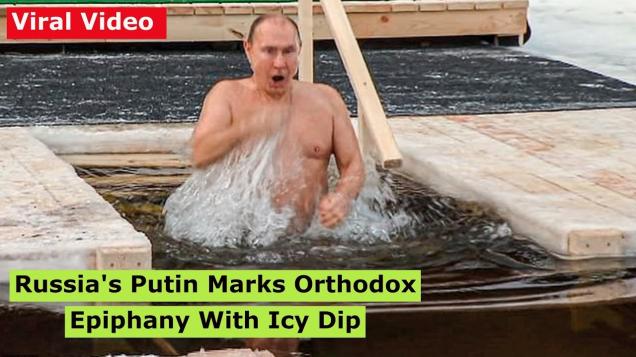 Russian President Vladimir Putin Marks Orthodox Epiphany With Icy Dip