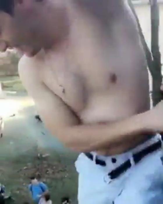 Drunk Dude Attempts To Jump Off Roof In Front Of Entire Party