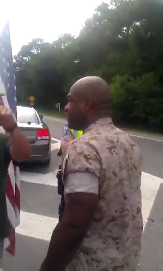 Sgt Major in Parris Island scolds a US Marine Veteran