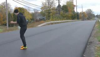 Dude Does Back Flip And Is Almost Hit By A Car