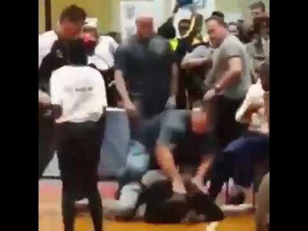 Alternate Angle of Arnold Schwarzenegger Getting Drop Kicked In South Africa