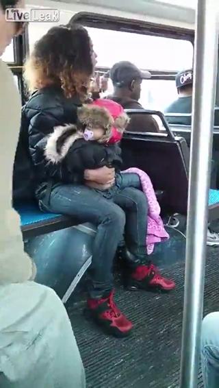 Woman throws her baby