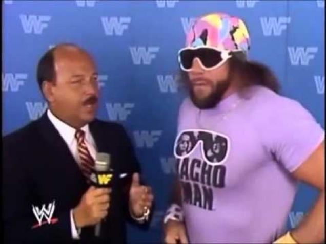 That Time Macho Man Randy Savage Kept Pulling Creamers Out of Thin Air During His Interview