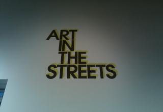 The art in the street gallery at the MOCA in Los Angeles