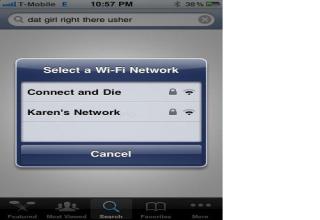 Wifi names that tickle the funny bone