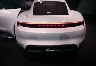 couple of pictures from the 2015 IAA in Frankfurt with the new Porsche Mission E - Carrera S and the 918 Spyder