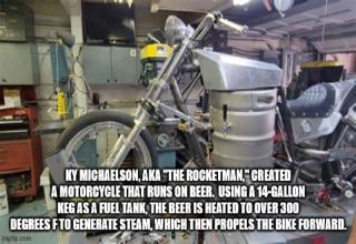 Beer-powered rocket bikes