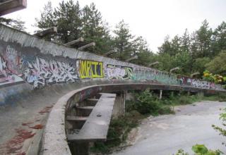 This bobsleigh track was built for the 1984 Winter Olympics. After the Olympics it was used for World Cup competitions. During the Yugoslav War it was used as an artillery position by Bosnian Serb forces.Please SUBSCRIBE to me if you like what you see!