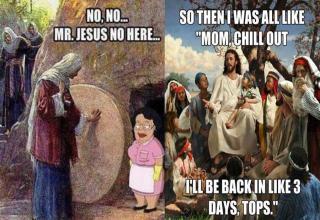 It's time to celebrate easter the only way the internet knows how... with a collection of funny Easter memes. Maybe one day the internet with have cool new Easter features like online egg hunts and a virtual reality rising of Jesus, but in the meantime, you can enjoy funny Easter photos with text on...