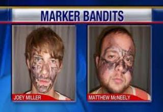 That's what happens when the sharpie bandits are on the loose when you drink too much drugs!