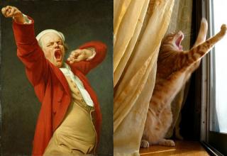Cats Nail Poses Captured Through Famous Paintings...